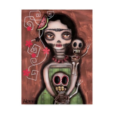 Trademark Fine Art Abril Andrade 'Frida Day Of The Dead' Canvas Art, 18x24 ALI37698-C1824GG